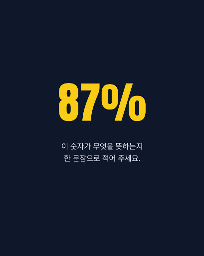 카드뉴스 — 숫자 강조