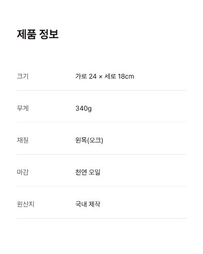 카드뉴스 — 항목과 값의 표