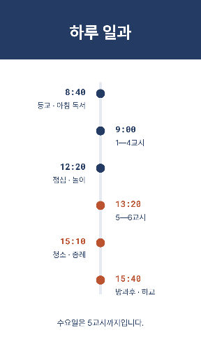 하루 일과 — 스토리 · 남색 양쪽 타임라인