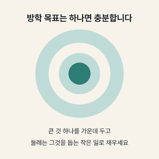 방학 목표 세우기 — 인스타 정사각 · 동심원