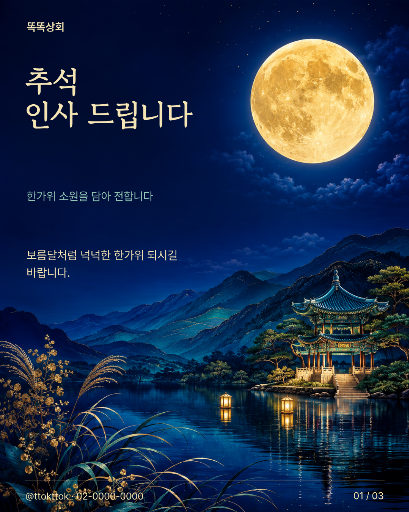 달빛으로 전하는 추석 인사