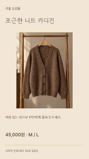 니트 카디건 소개