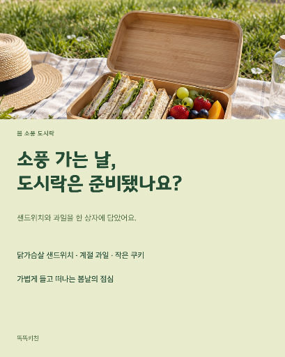 봄 소풍 도시락 예약