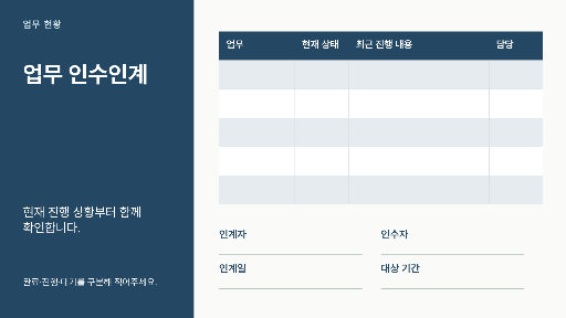 업무 인수인계 문서