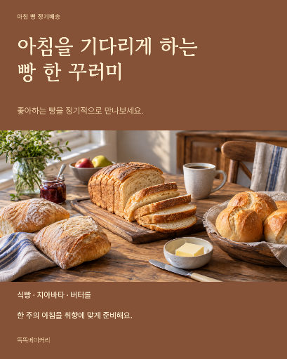 아침 빵 정기배송