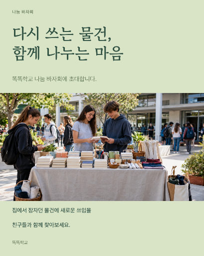 학교 나눔 바자회