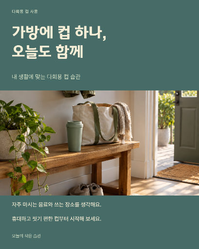 다회용 컵 사용 습관