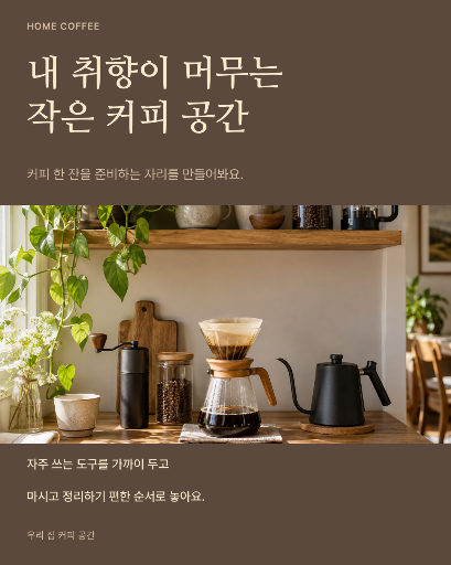 집 안 커피 공간 만들기