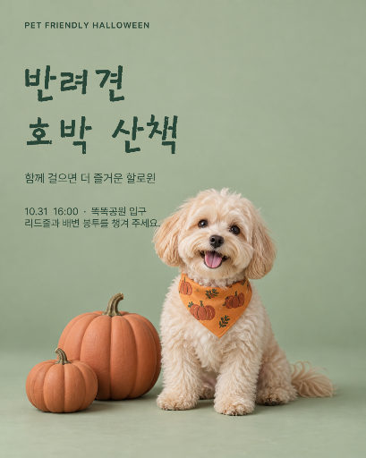 반려견 호박 산책