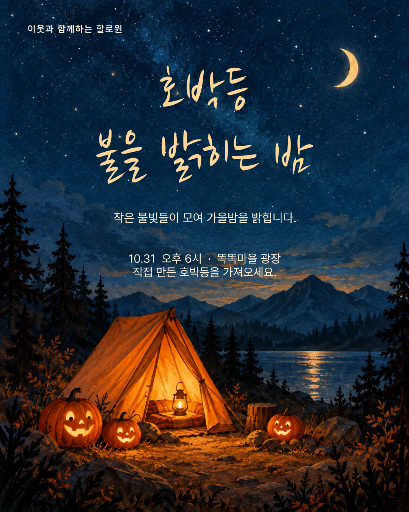 호박등 불을 밝히는 밤