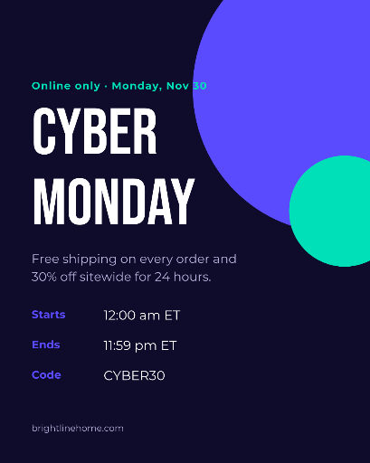 Cyber Monday 30% off