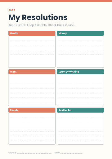 2027 resolutions worksheet