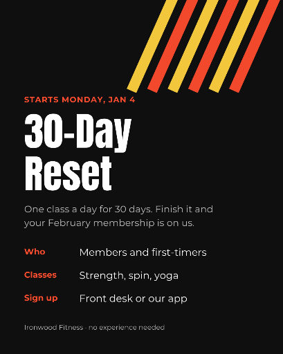 30-day reset fitness challenge
