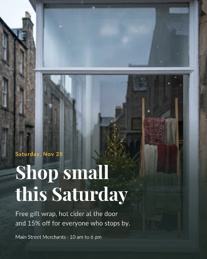 Shop small this Saturday