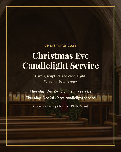 Christmas Eve candlelight service