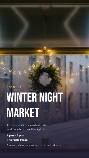 Winter night market story