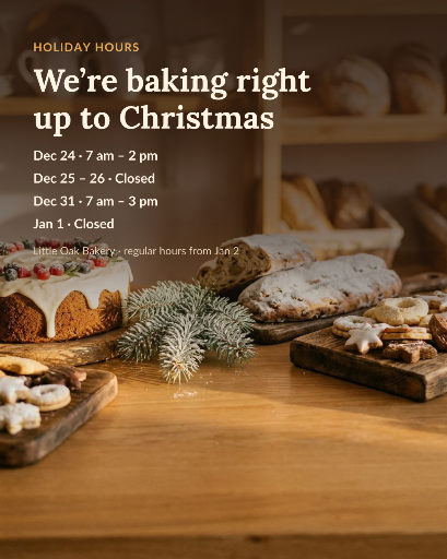 Bakery holiday hours