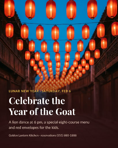 Lunar New Year celebration dinner