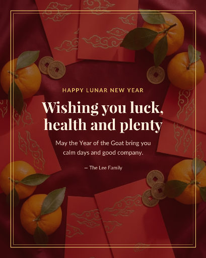 Lunar New Year family greeting