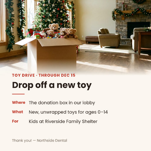 Toy drive drop-off post