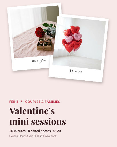 Valentine’s mini sessions