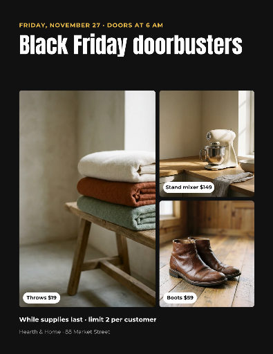Black Friday doorbusters flyer