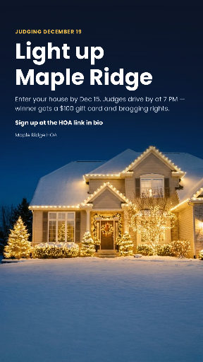 Holiday lights contest