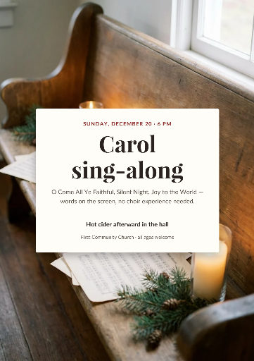 Carol sing-along night
