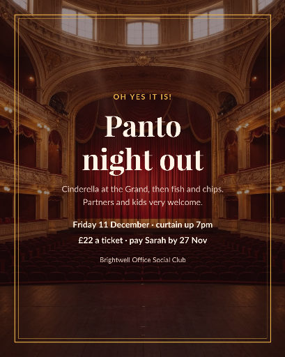 Panto night out