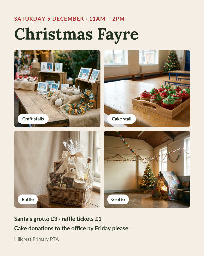 School Christmas fayre
