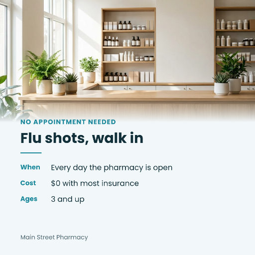 Walk-in flu shots