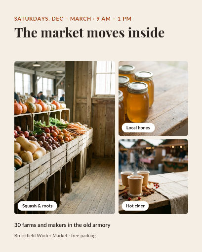 Winter farmers market