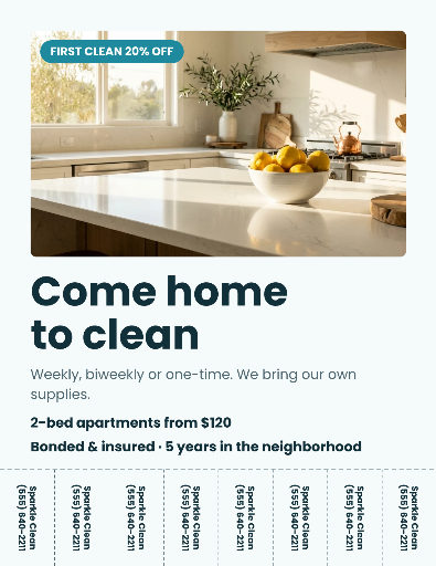 House cleaning flyer