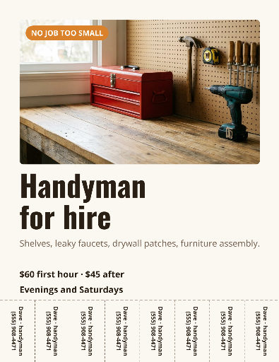 Handyman services flyer