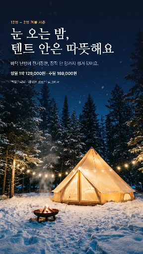 겨울 글램핑 예약
