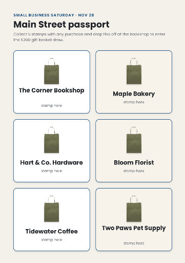 Shop local passport