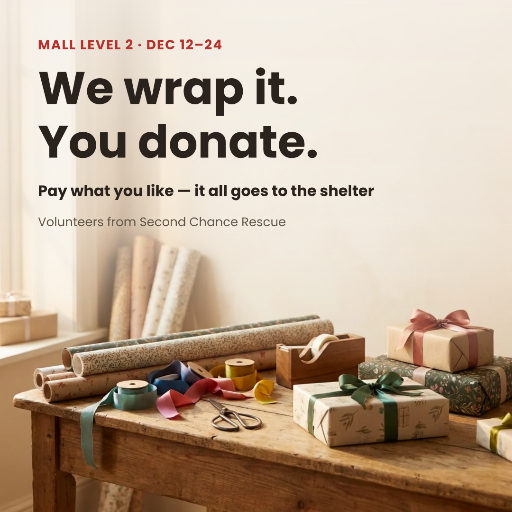 Gift wrapping for the shelter