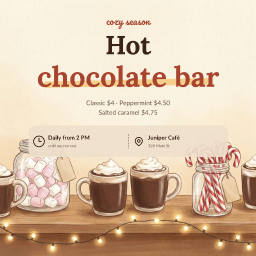 Hot chocolate bar