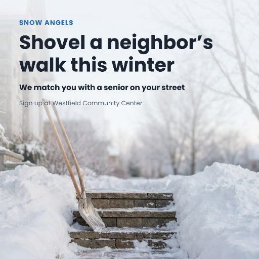Snow angels volunteer call