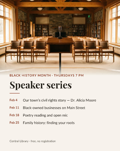 Black History Month speaker series