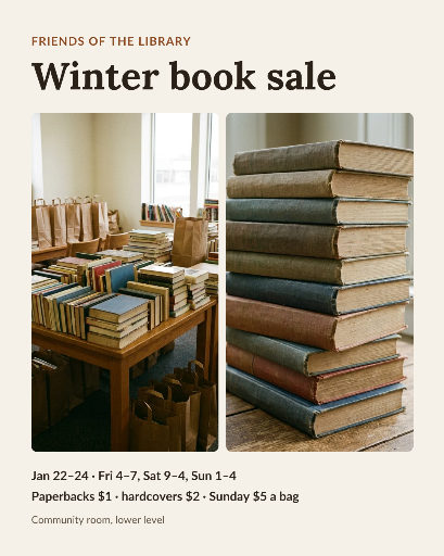 Winter library book sale