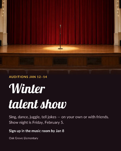 Winter talent show