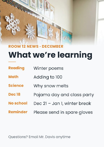 Class newsletter