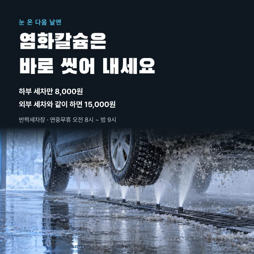 겨울 하부 세차