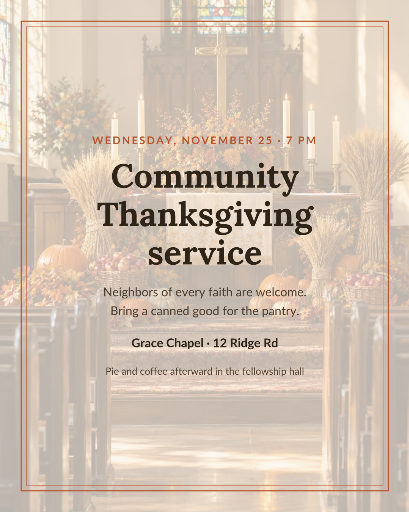 Community Thanksgiving service