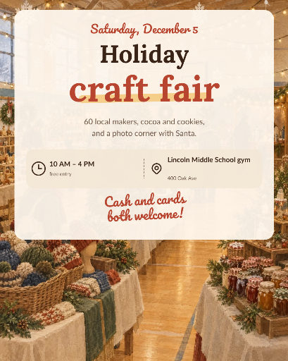 Holiday craft fair