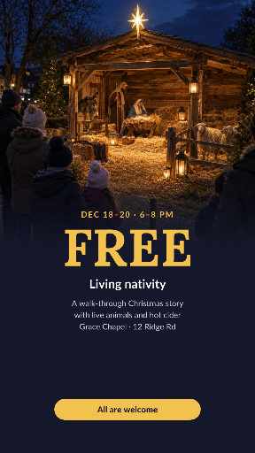 Living nativity