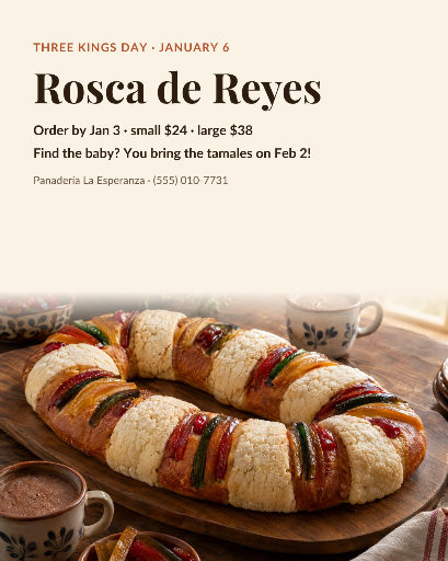 Rosca de Reyes pre-order