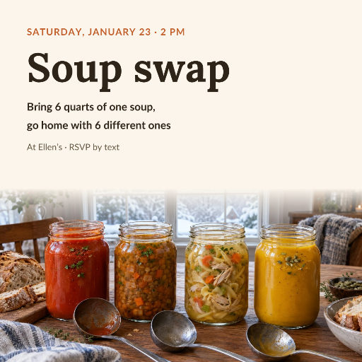 Soup swap party