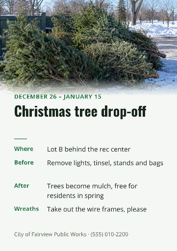 Christmas tree drop-off